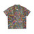 Psychedelic Hawaiian shirt with colorful patterns inspired by Will Wood