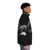 Moon Song Puffer Jacket with stars, crescent moon and retro cosmic graphics - men side right