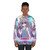 Psychedelic anime-inspired sweatshirt with synthwave design - women