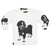 Stylish dog wearing a dog sweatshirt with a dog Pino design