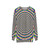 Psychedelic sweatshirt with optical illusion color explosion design - hanging