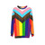 Progressive rainbow flag pride sweatshirt - hanging