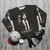 Professor Money Heist Retro Art Sweatshirt featuring the iconic characters from the Netflix series - flat lay