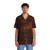 Grunge bronze tribal ethnic pattern Hawaiian shirt - People Front