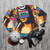 Retro analog DJ Mona Lisa sweatshirt - flat lay