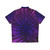 Fuchsia purple tie dye psychedelic boho style hawaiian shirt - Back