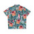 Protea Flowers Hawaiian Shirt with Colorful Tropical Floral Print - Back