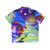 Vibrant Hawaiian shirt with a colorful tropical pattern designed to raise awareness for homelessness
