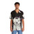 Colorful Hawaiian shirt with anime-inspired glitch art and pixel design - People Front