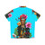 Frida Kahlo inspired Hawaiian shirt featuring collage elements and feminist themes - Back
