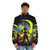 Stylish moon art puffer jacket with sailor moon inspired design - men front
