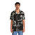 Vibrant Hawaiian shirt with ghost town and music genre design - People Front