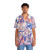 Retro Hawaiian shirt with colorful cassette tape print design - People Front