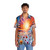vibrant flower sunset pattern hawaiian shirt vintage style - People Front
