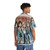 Retro Hawaiian shirt with city skyline and tropical elements - People Back