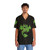 Green dragon illustration on a vibrant tropical Hawaiian shirt - People Front