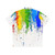 Vibrant colorful Hawaiian shirt with dripping paint art design - Back