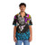 Retro Graffiti Hawaiian Shirt in Vibrant Yellow and Blue Colors - People Front