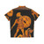 Colorful Greek mythology inspired Hawaiian shirt with ancient Greek god and goddess frieze print - Back
