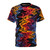 Retro basketball pattern design graphic on a t-shirt