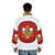 Montenegro Countryball Puffer Jacket with National Flag Design - men back