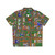 Retro gaming Sim City Hawaiian shirt with pixel art zoom design