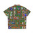 Retro gaming Sim City Hawaiian shirt with pixel art zoom design - Back