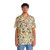 Colorful Hawaiian shirt featuring detailed illustrations of American plants, animals, and flora - People Front