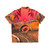 Retro futuristic Hawaiian shirt with colorful space-themed race car design - Back