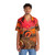Retro futuristic Hawaiian shirt with colorful space-themed race car design - People Front