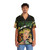 Vintage Hawaiian shirt with a green hand design saving lives - People Front