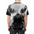 Vintage image of the iconic Flying Scotsman steam locomotive on a high-quality t-shirt - men back