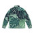 Monstera leaf patterned green puffer jacket - Back