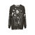 Death Rides a Black Cat Spooky Halloween Sweatshirt - hanging