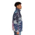 Tropical monstera leaf puffer jacket with vibrant watercolor design - men side right