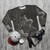 Gustave Dore's 'Death on a Pale Horse' gothic sweatshirt design - flat lay