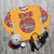 Vintage death metal sing along sweatshirt with skeleton graphic - flat lay