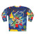 Kandinsky-inspired blue abstract art design on a sweatshirt - Back