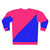 Colorblock pink and blue half and half sweatshirt - Back