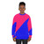 Colorblock pink and blue half and half sweatshirt - women