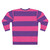 Pink and purple wide striped sweatshirt - Back