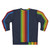 Retro Vertical Blue Sweatshirt with Prismatic Technology Design - Back