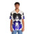 Gradient Static Hawaiian Shirt with Superhero Comics Inspired Design - People Front
