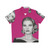 Grace Kelly inspired geometric art pink Hawaiian shirt