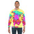 Pileup sweatshirt featuring a colorful cartoon monster with teeth design - men