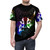 Geometric wolf design on a high-quality t-shirt with abstract triangles and lines - men front