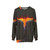 Phoenix Sweatshirt with Flames and Feathers - hanging