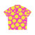 Colorful polka dot Hawaiian shirt in bright pink and yellow - Back