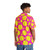 Colorful polka dot Hawaiian shirt in bright pink and yellow - People Back