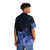 Retro blue Hawaiian shirt with anime and cartoon-inspired design - People Back